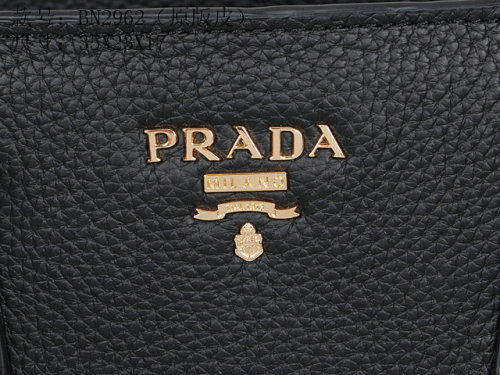 2014 Prada grainy calfskin tote bag BN2962 black for sale - Click Image to Close